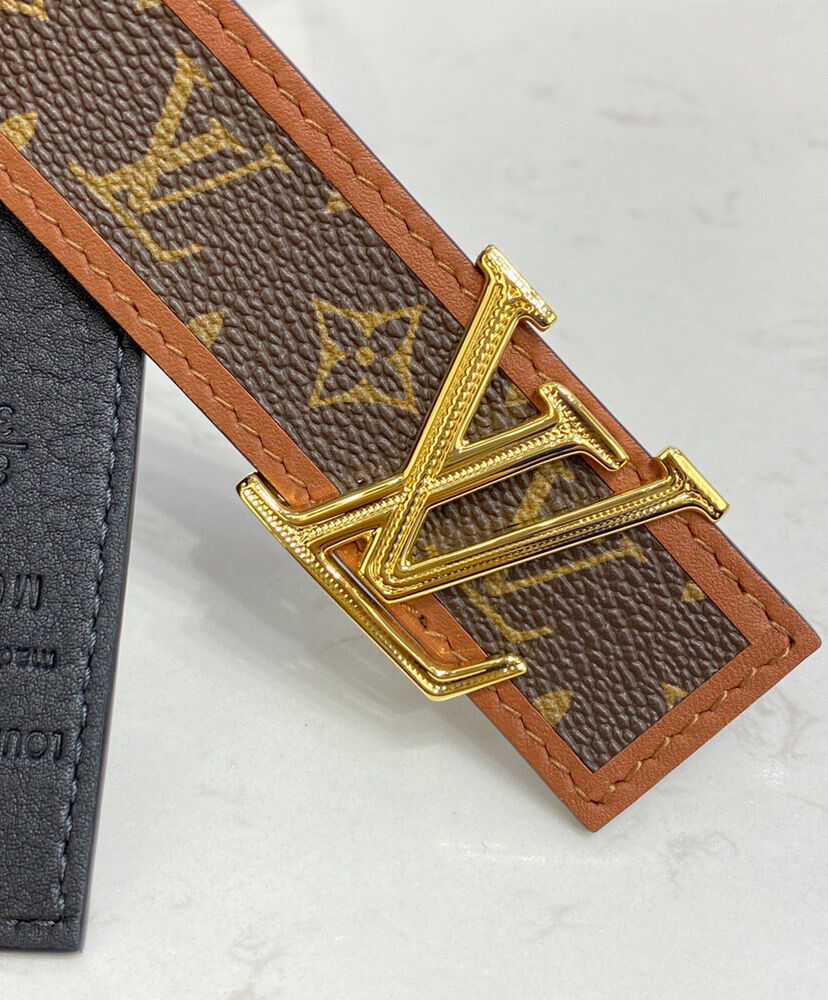 Louis Vuitton Belt LV Chain 30mm Reversible Belt Brown