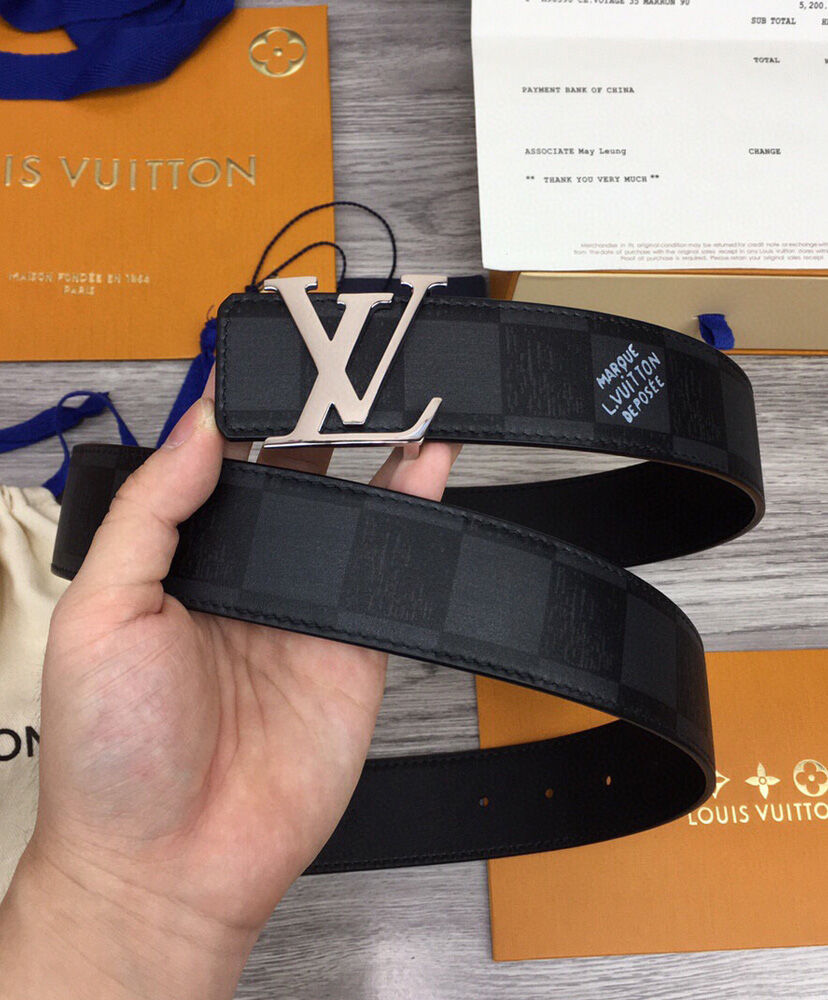 Louis Vuitton Belt LV Initials 40mm Reversible Belt Black