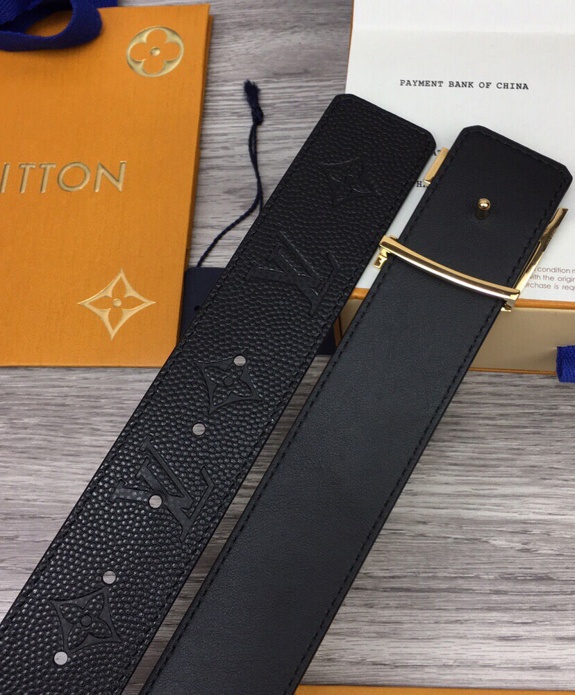 Louis Vuitton Belt Lvxnba LV Initiales 40mm Reversible Belt Black