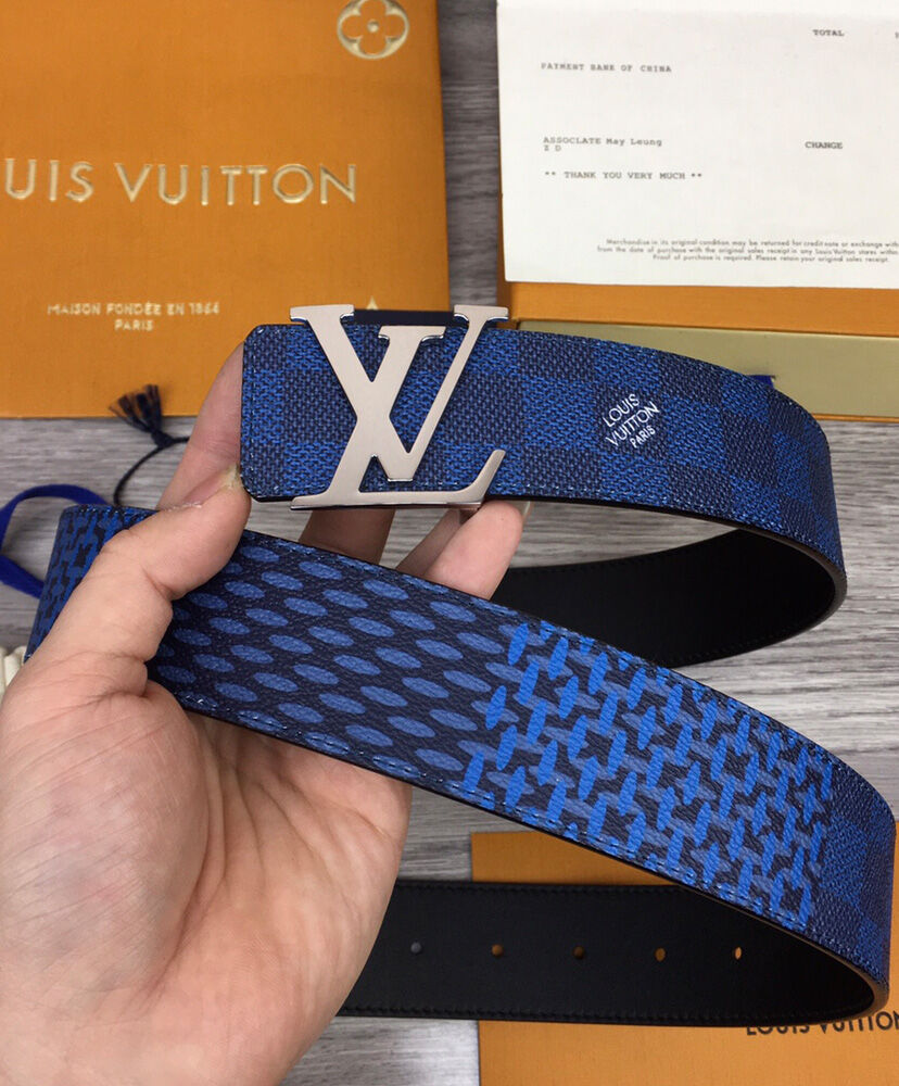 Louis Vuitton Belt Initiales 40mm Reversible Belt M0342Q Blue