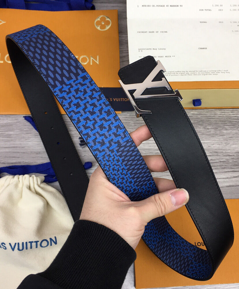 Louis Vuitton Belt Initiales 40mm Reversible Belt M0342Q Blue