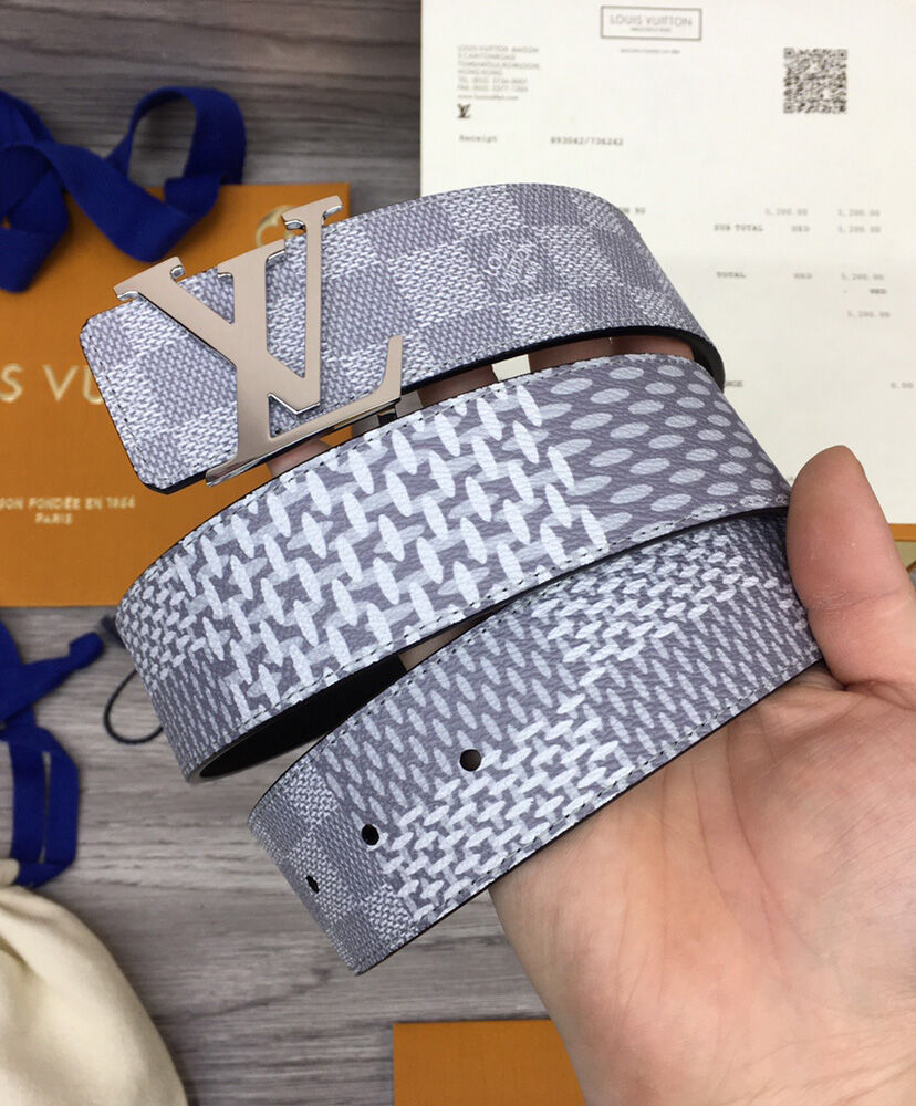 Louis Vuitton Belt Initiales 40mm Reversible Belt M0342Q Gray