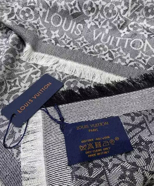 Louis Vuitton Scarf Women s Monogram Scarf Gray