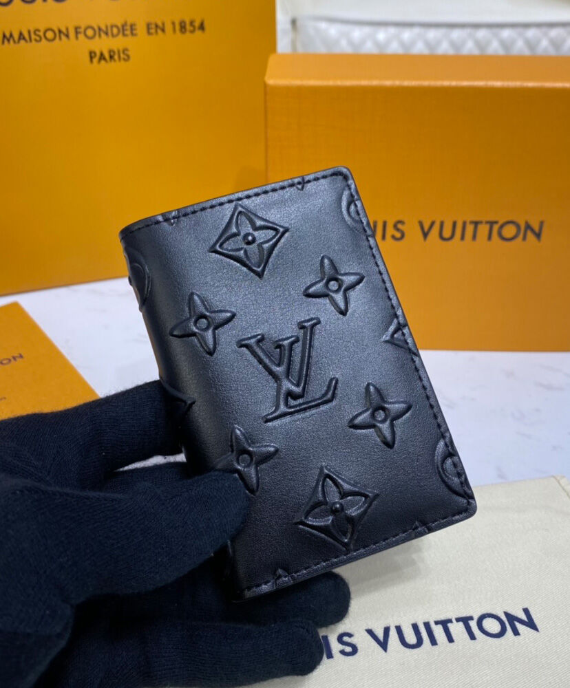 Louis Vuitton Wallet Pocker Organizer Slender M80508 Black