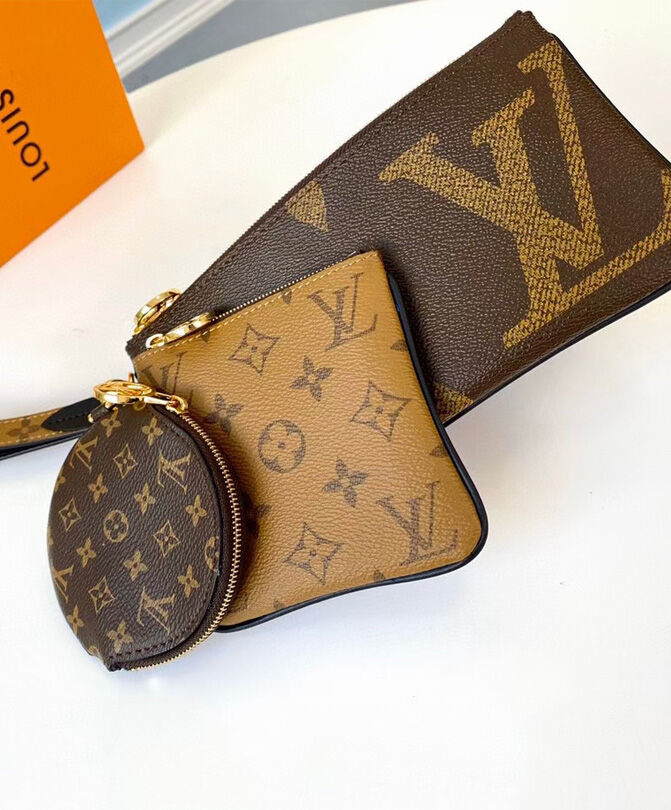 Louis Vuitton Wallet Trio Pouch M68756 Brown