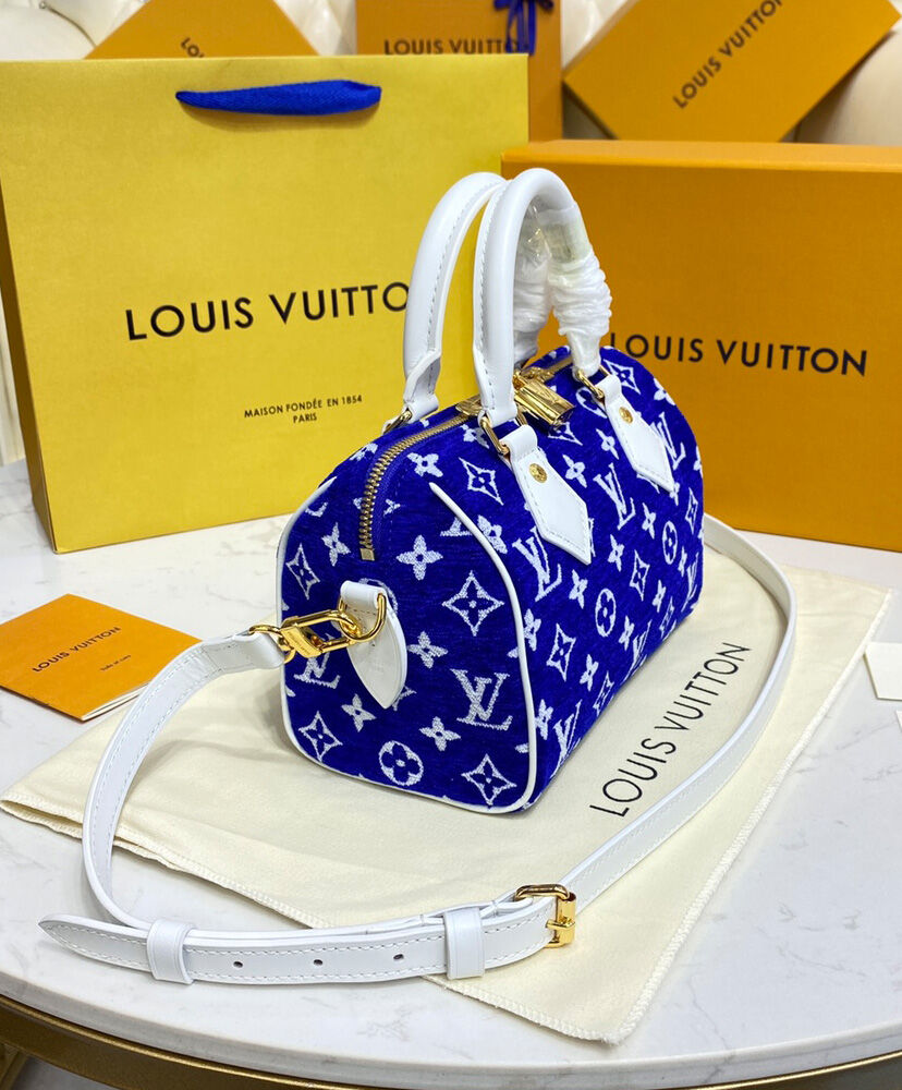 Louis Vuitton Speedy Bandouliere 20 M20751 Blue