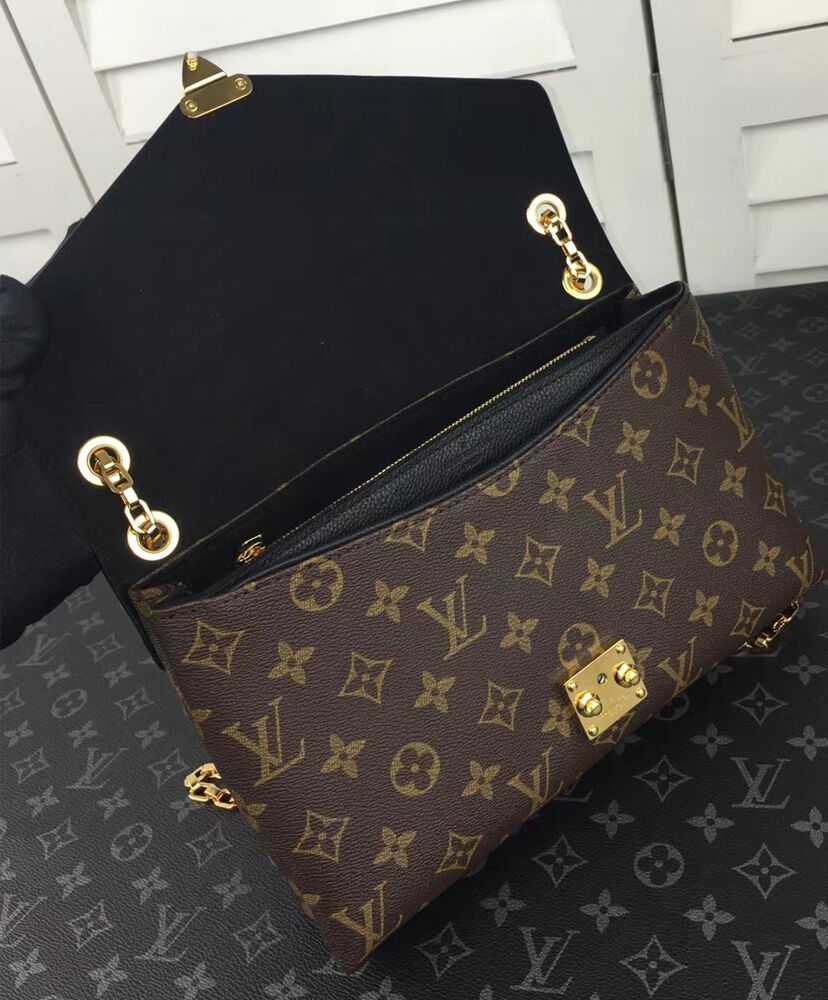 Louis Vuitton Monogram Canvas Pallas Chain Havane M41201 Black