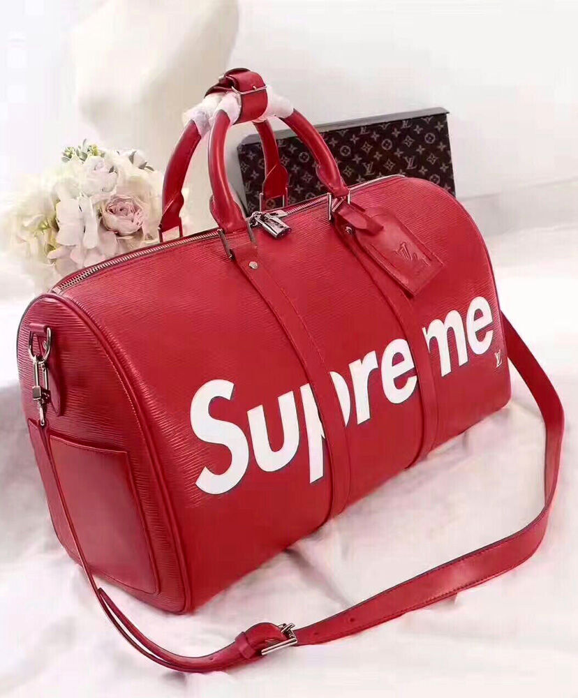 Louis Vuitton X Supreme Epi Keepall Bag Red