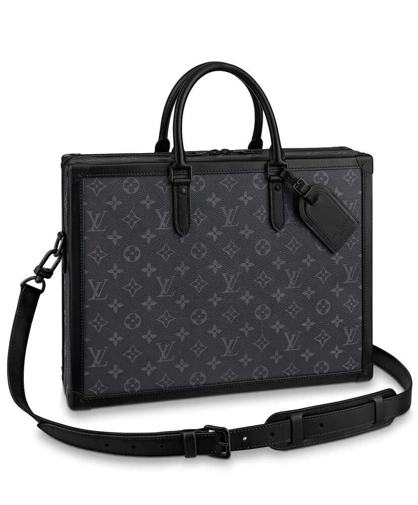 Louis Vuitton Soft Trunk Briefcase M44952 Black