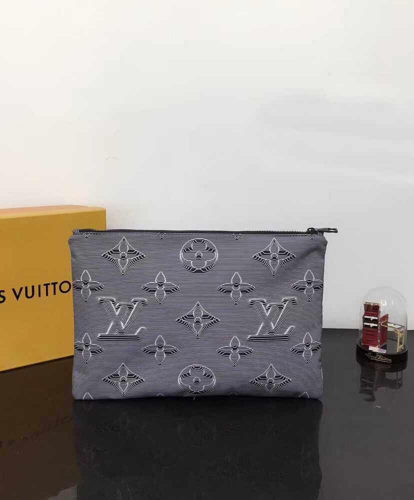 Louis Vuitton Reversible Pouch M68777 Gray