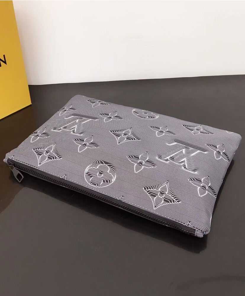 Louis Vuitton Reversible Pouch M68777 Gray