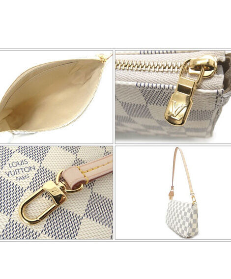 Louis Vuitton Damier Pochette Accessories N41207 White