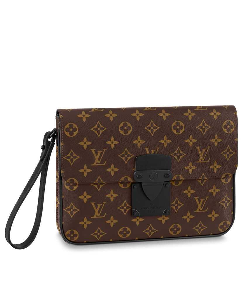 Louis Vuitton S Lock A4 Pouch Brown