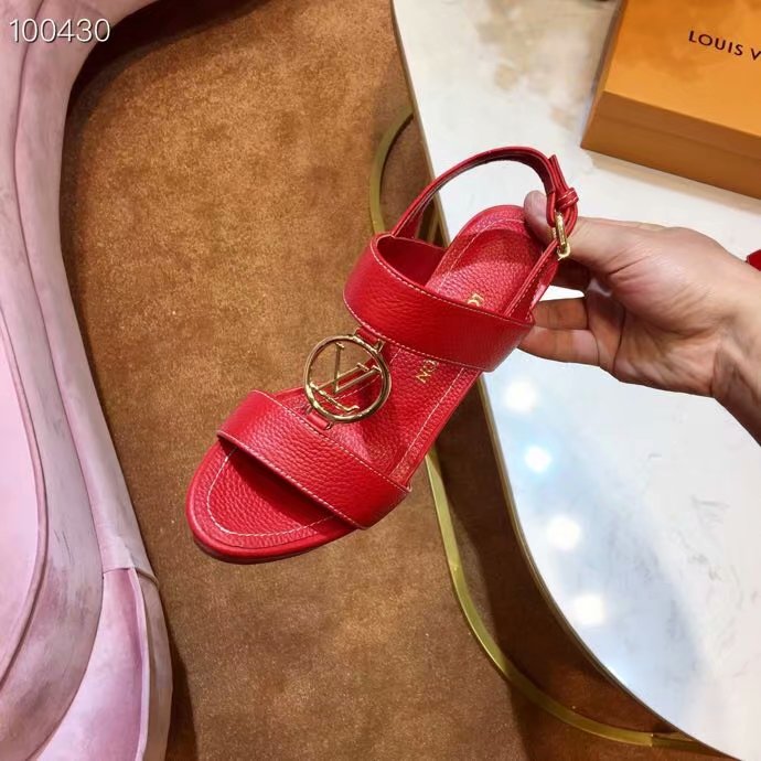 Louis Vuitton Outlet lady leather Sandals LV955SY-4 10CM height