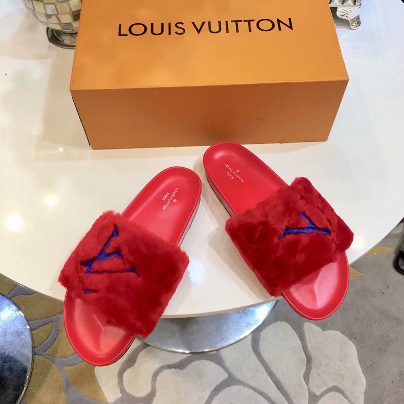 Louis Vuitton Outlet DIGITAL EXCLUSIVE BOM DIA FLAT MULE 1A4G98 red