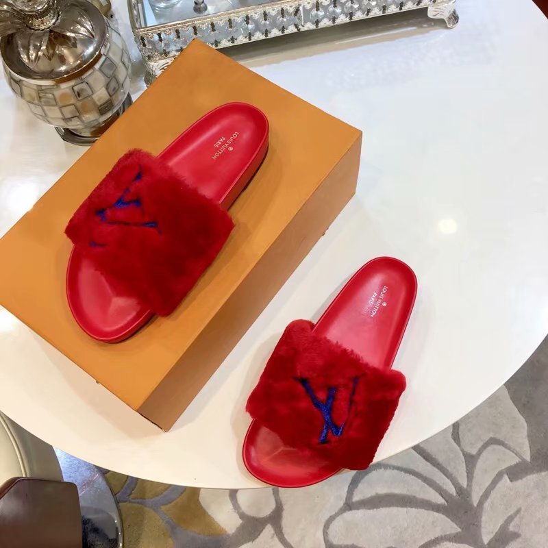 Louis Vuitton Outlet DIGITAL EXCLUSIVE BOM DIA FLAT MULE 1A4G98 red