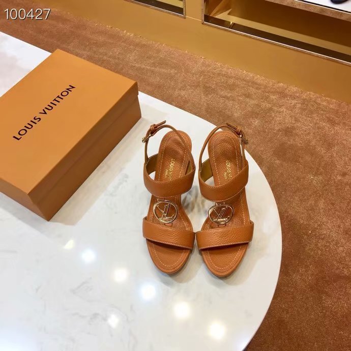 Louis Vuitton Outlet lady leather Sandals LV955SY-7 10CM height